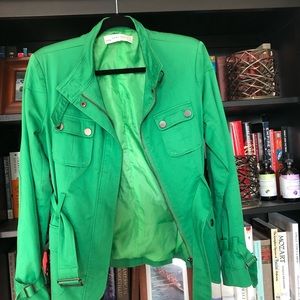 Kelly Green Zara Moto Jacket